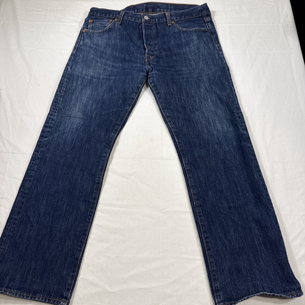 JEANS STRAIGHT Levi's 501 Original Men's 36x30 Medium Wash Cotton